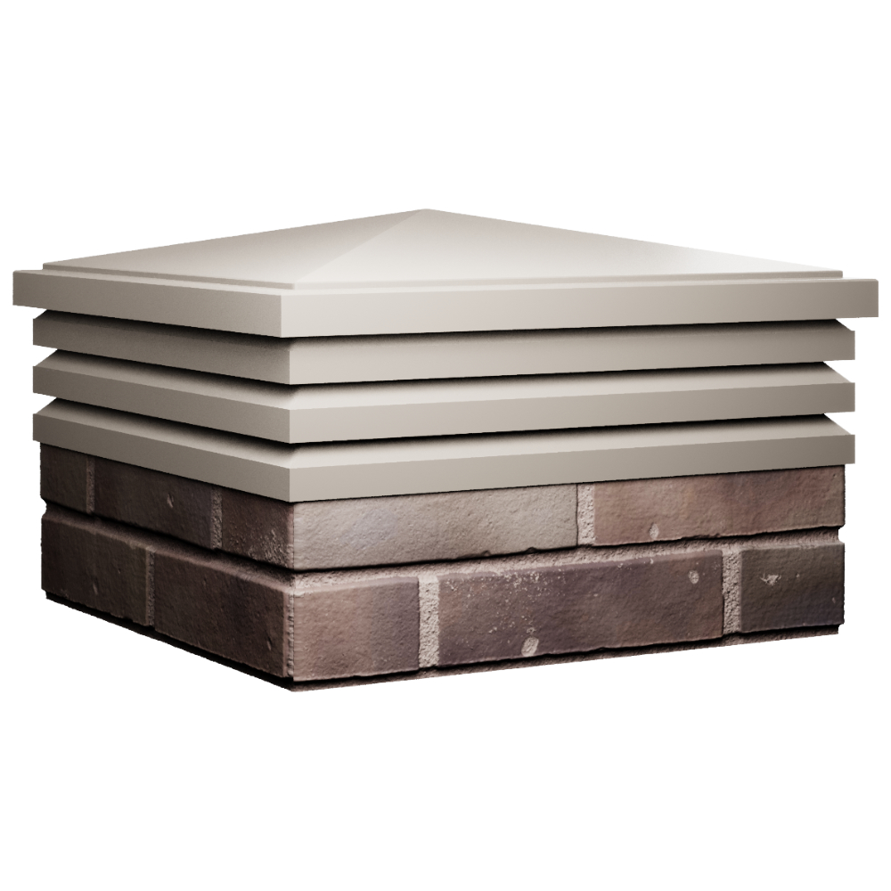 Колпак Zking Бона ХайТек Бежевый на столб 2х2 кирпича (513х513мм) в Астрахани фото