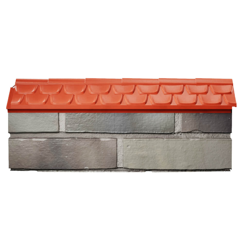 Парапет Zking Эльбрус Красный с посадкой на 0.5 кирпича (130мм) в Астрахани фото