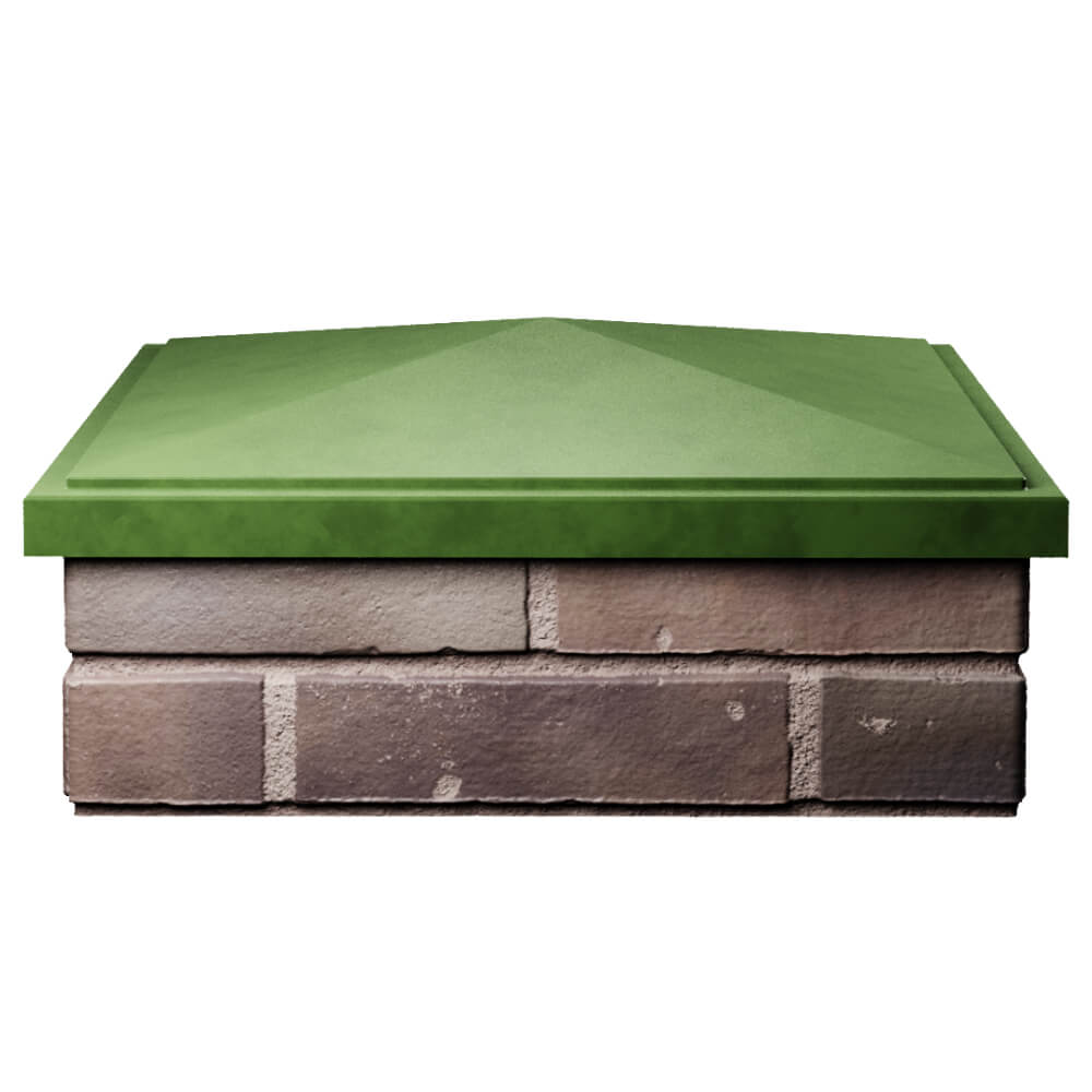 Колпак Zking БонаМоно Зеленый на столб 2х2 кирпича (515х515, 530х530мм) Астрахань фото