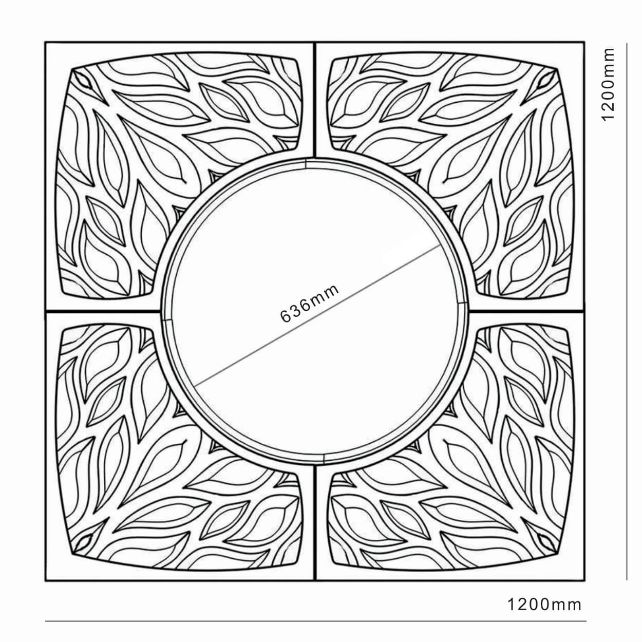 Приствольная решетка для дерева ZKING CRUST 1.2х1.2м Черная в Астрахани фото