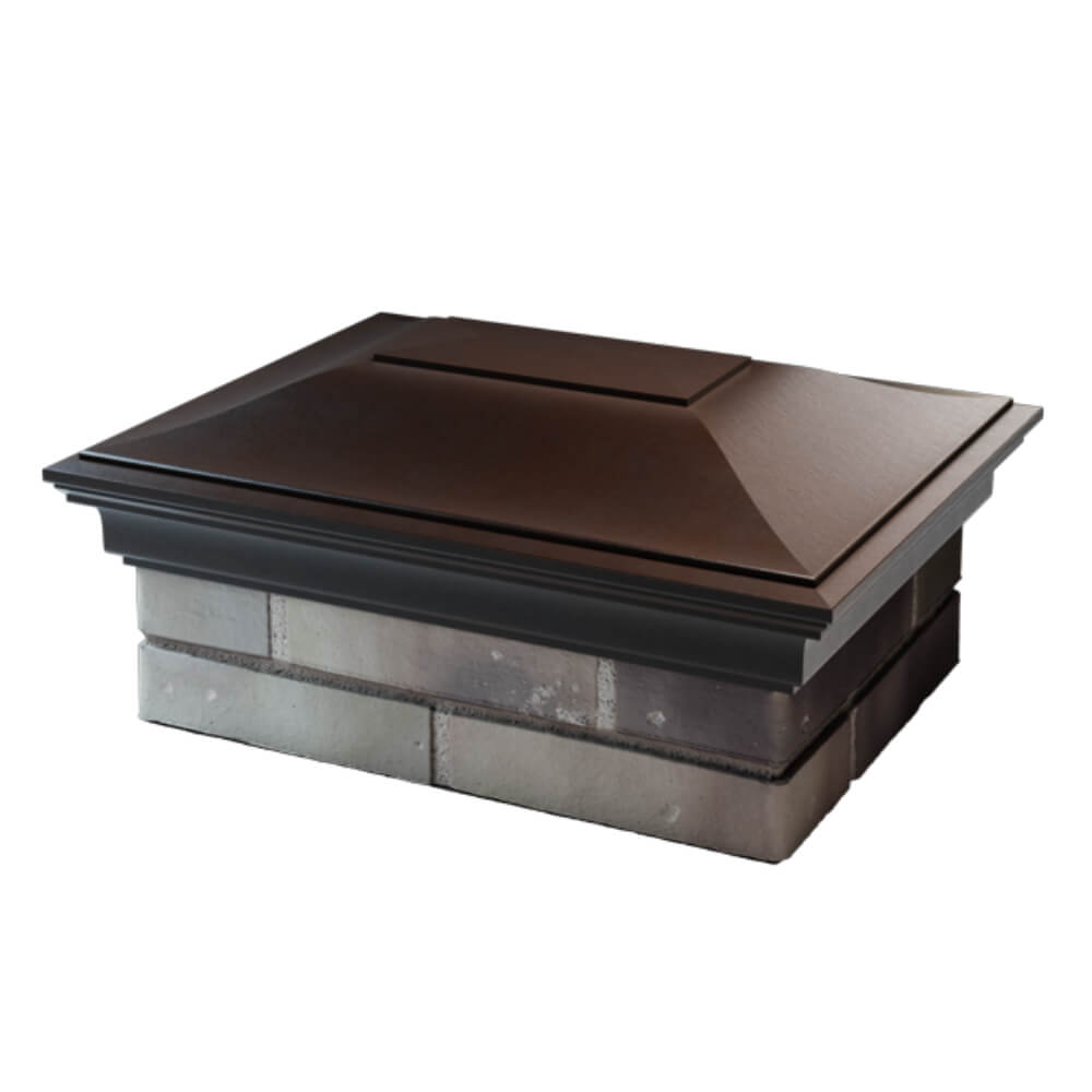 Колпак Zking Монблан Коричневый на столб 2х1.5 кирпича (515х385мм) в Астрахани фото