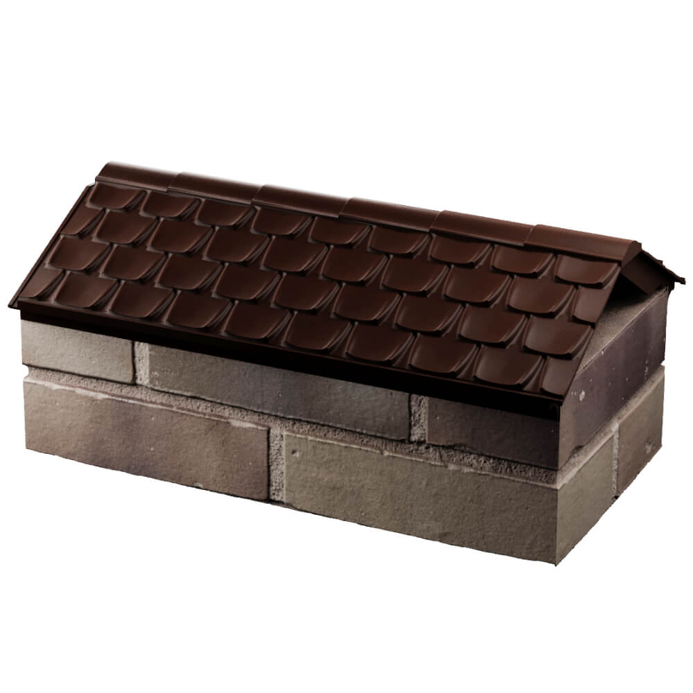 Парапет Zking Эльбрус Коричневый с посадкой на 1 кирпич (255мм) в Астрахани фото