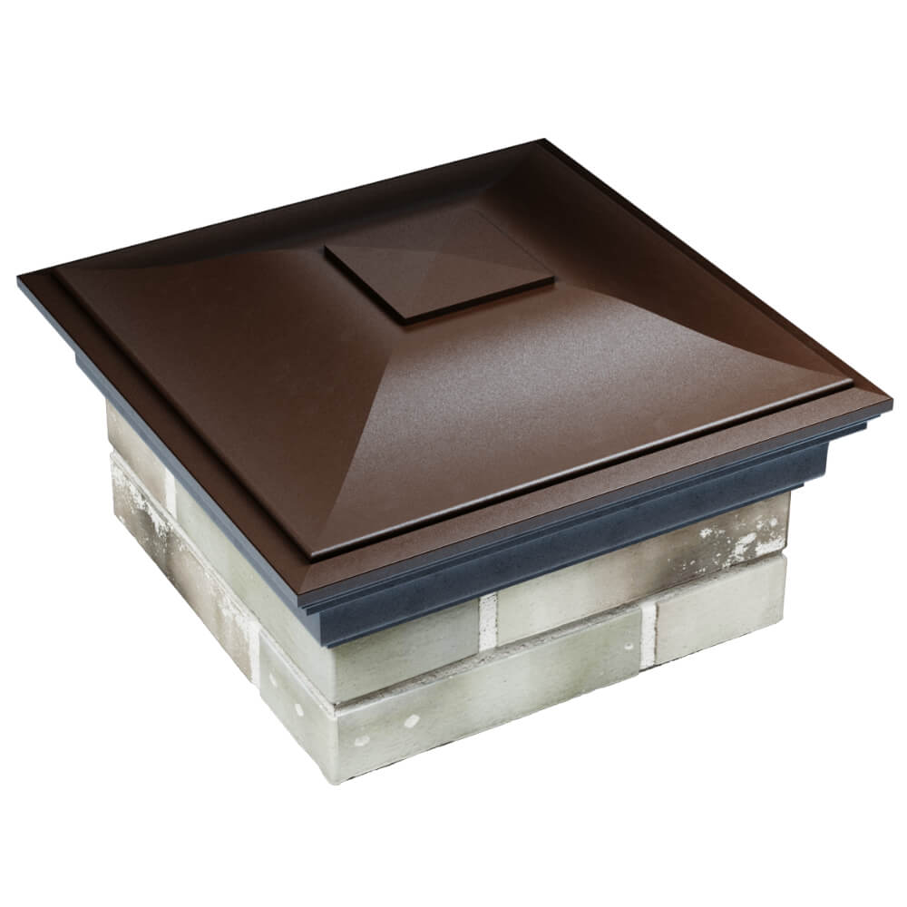 Колпак Zking Монблан Коричневый на столб 1.5х1.5 кирпича (385х385мм) в Астрахани фото