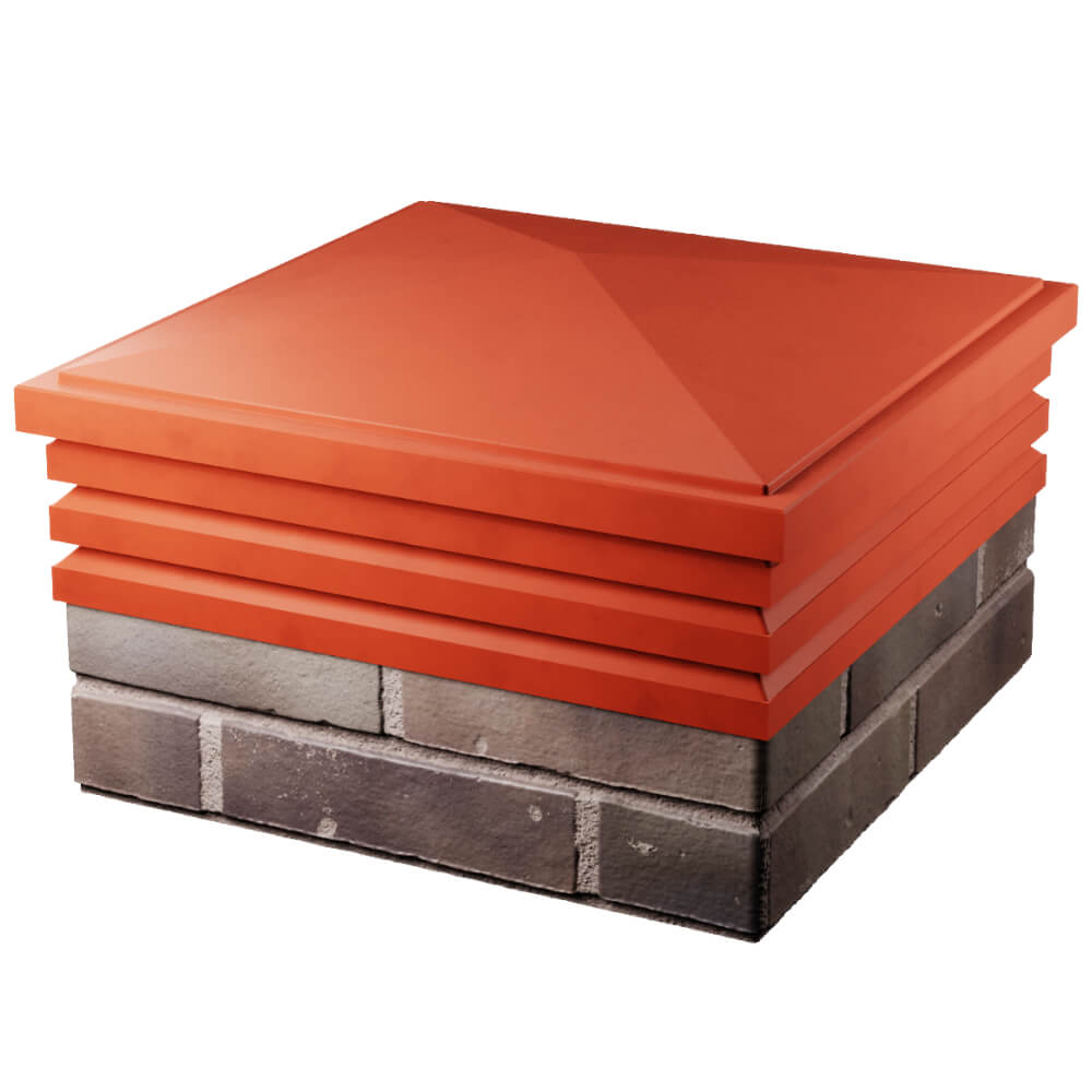 Колпак Zking Бона ХайТек Красный на столб 2х2 кирпича (513х513мм) в Астрахани фото