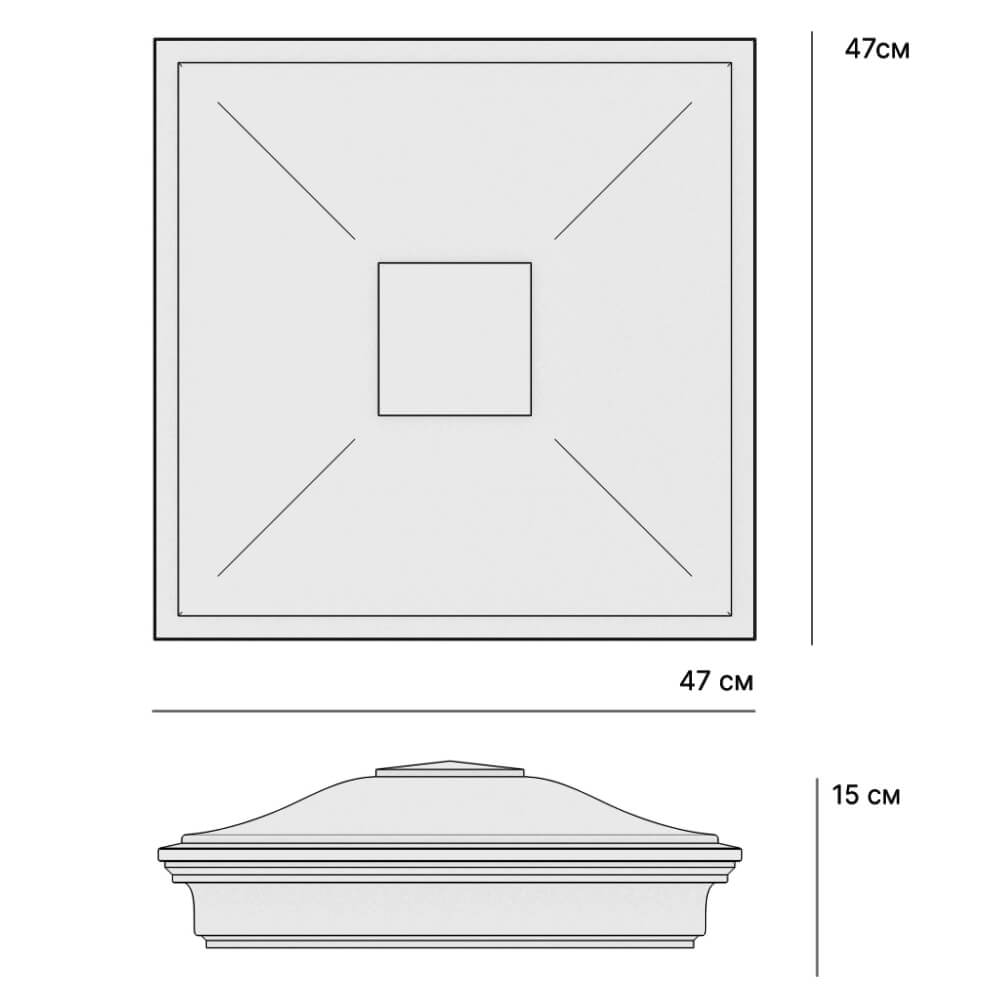 Колпак Zking Монблан Коричневый на столб 1.5х1.5 кирпича (385х385мм) в Астрахани фото