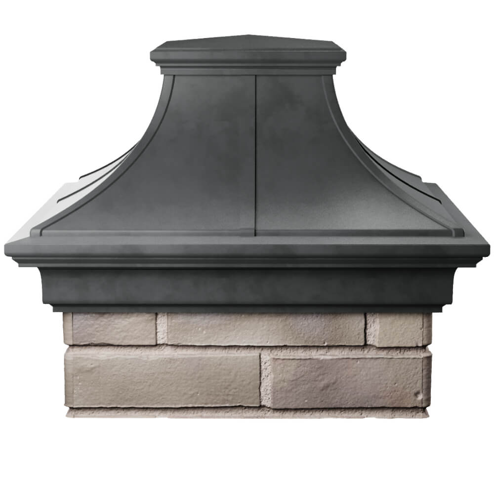 Колпак Zking Монблан Премиум Серый на столб 1.5х1.5 кирпича (385х385мм) Астрахань фото