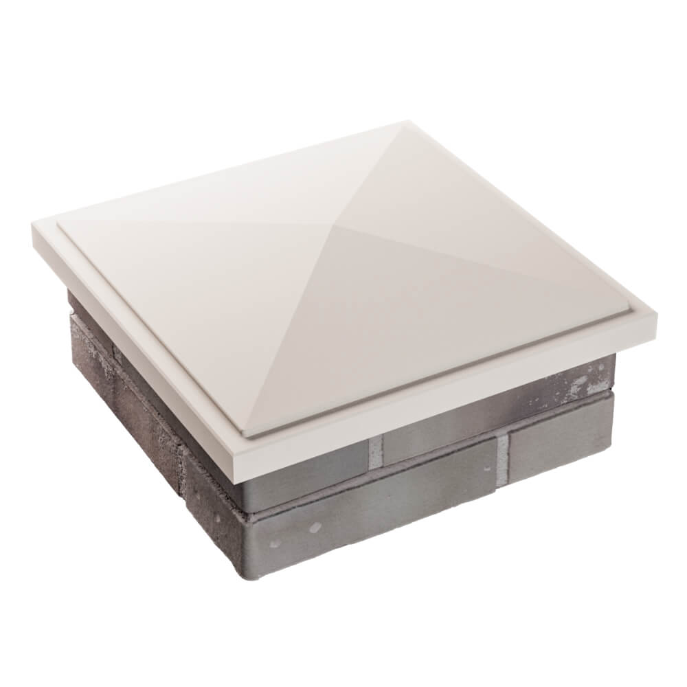 Колпак Zking БонаМоно Бежевый на столб 1.5х1.5 кирпича (385х385, 400х400мм) в Астрахани фото