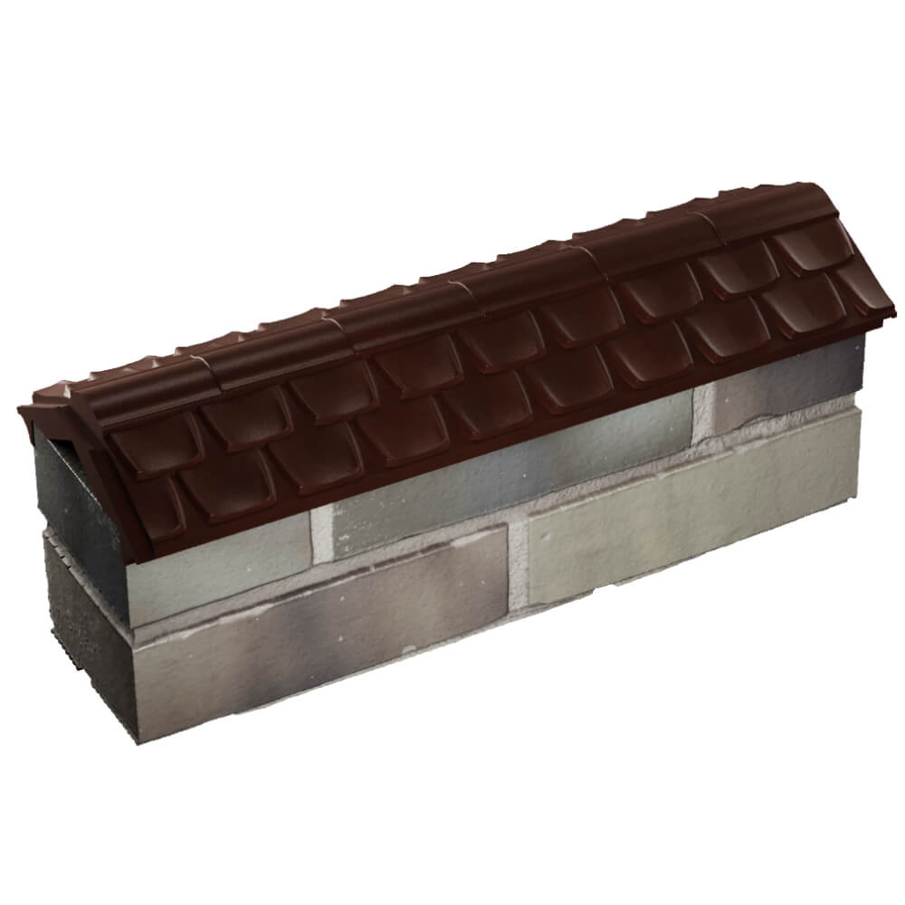 Парапет Zking Эльбрус Коричневый с посадкой на 0.5 кирпича (130мм) в Астрахани фото