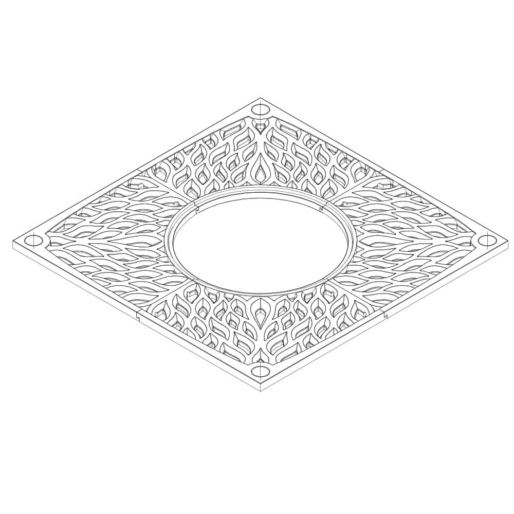 Приствольная решетка для дерева ZKING CRUST 2х2м Черная в Астрахани фото