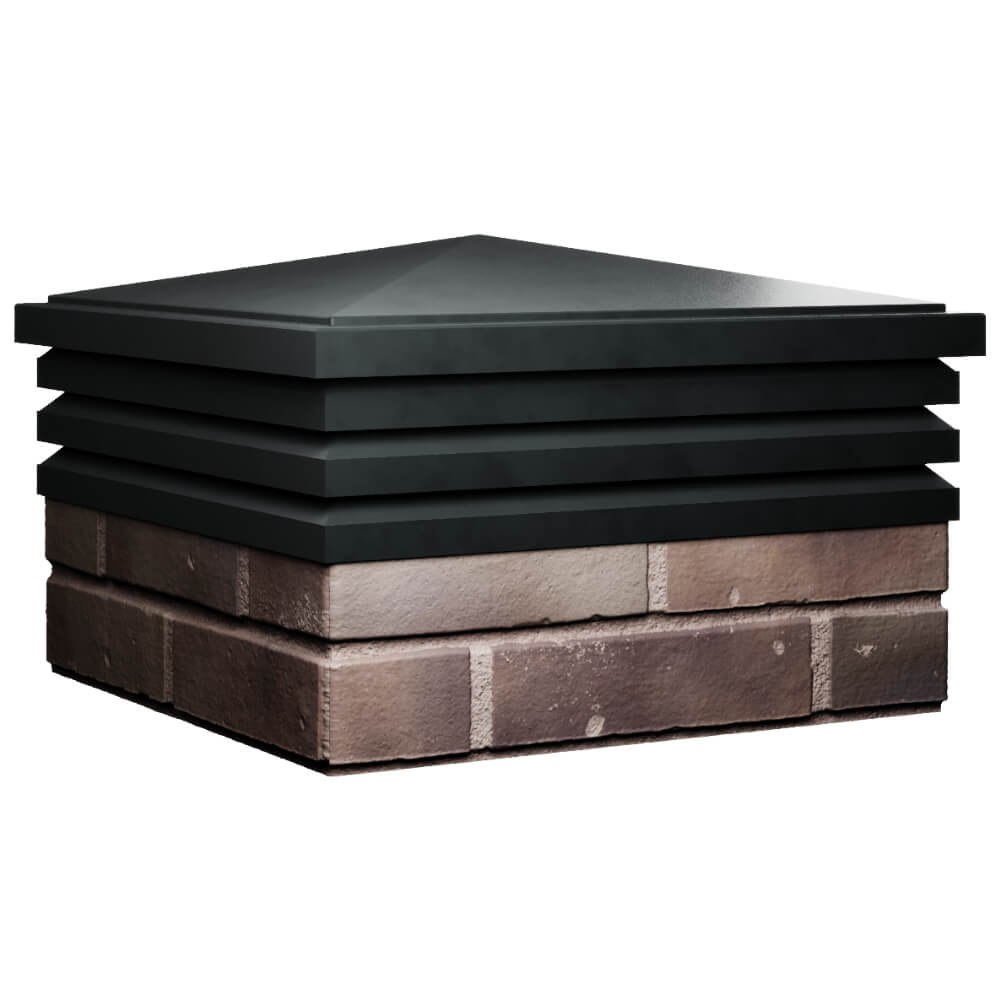 Колпак Zking Бона ХайТек Черный на столб 2х2 кирпича (513х513мм) в Астрахани фото