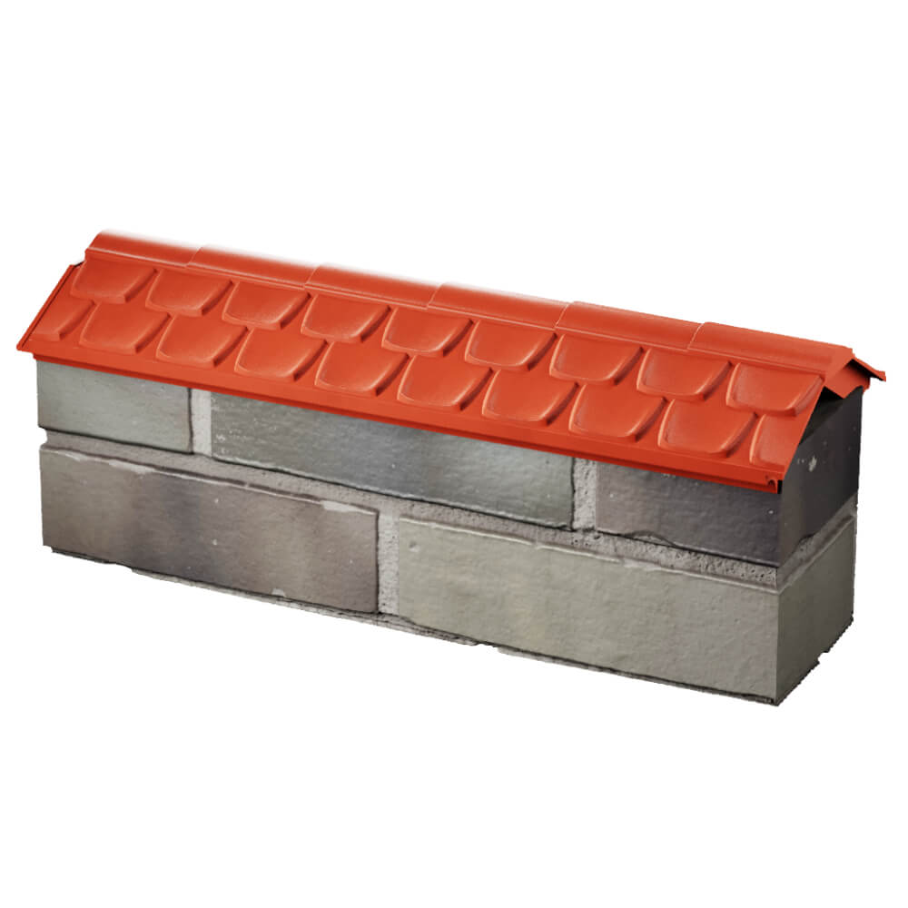 Парапет Zking Эльбрус Красный с посадкой на 0.5 кирпича (130мм) в Астрахани фото