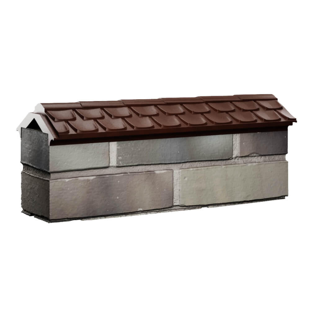 Парапет Zking Эльбрус Коричневый с посадкой на 0.5 кирпича (130мм) Астрахань фото
