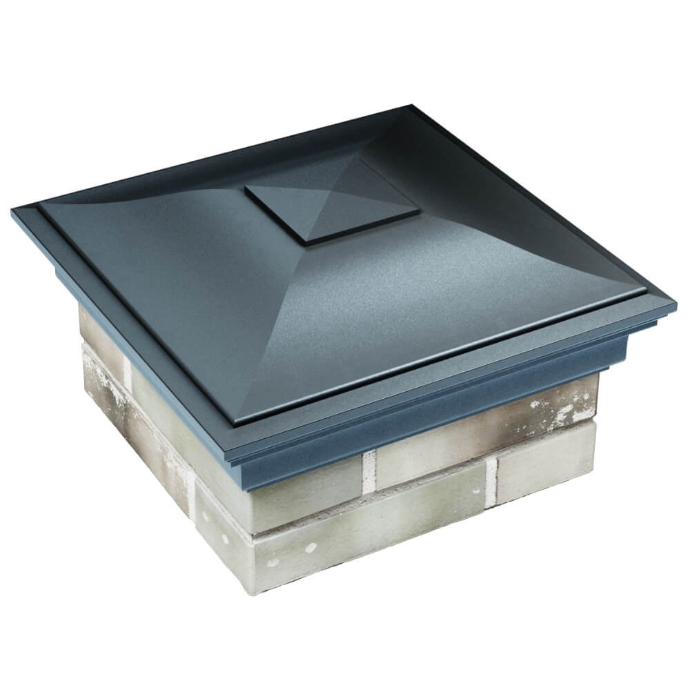 Колпак Zking Монблан Серый на столб 1.5х1.5 кирпича (385х385мм) в Астрахани фото