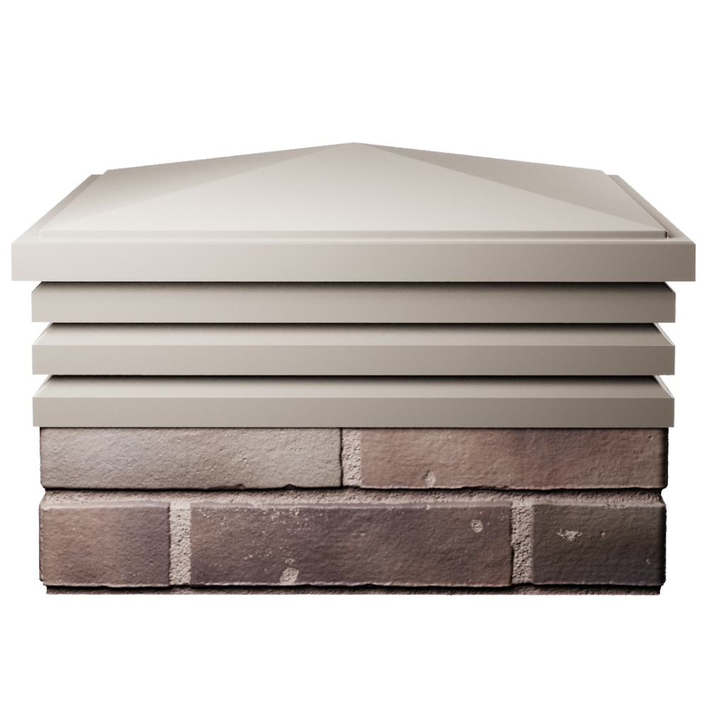 Колпак Zking Бона ХайТек Бежевый на столб 2х2 кирпича (513х513мм) Астрахань фото