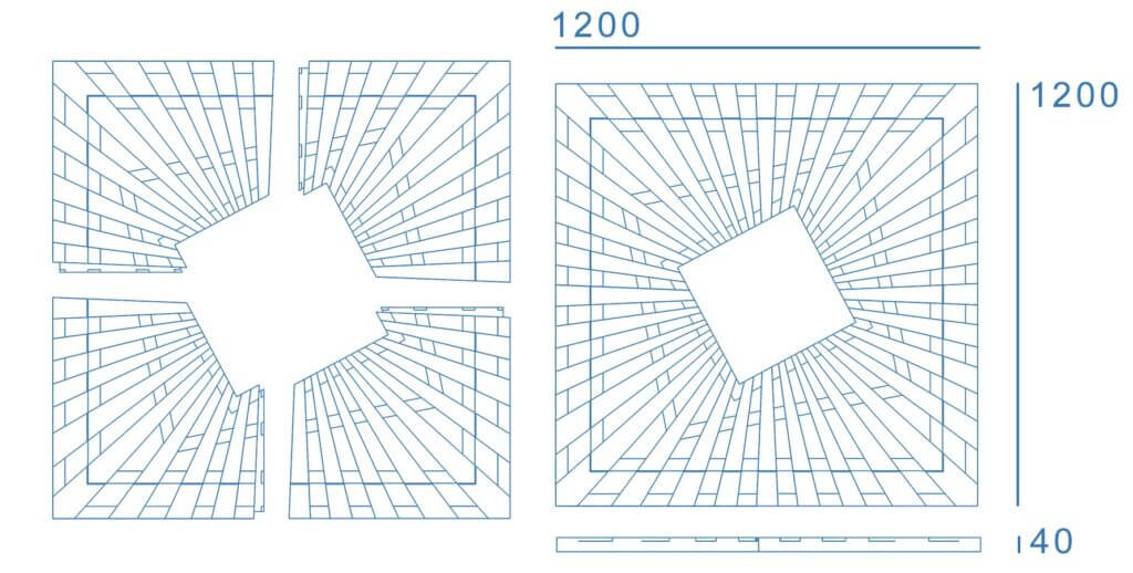Приствольная решетка для дерева ZKING ATMOSPHERE 1.2х1.2м Серая в Астрахани фото