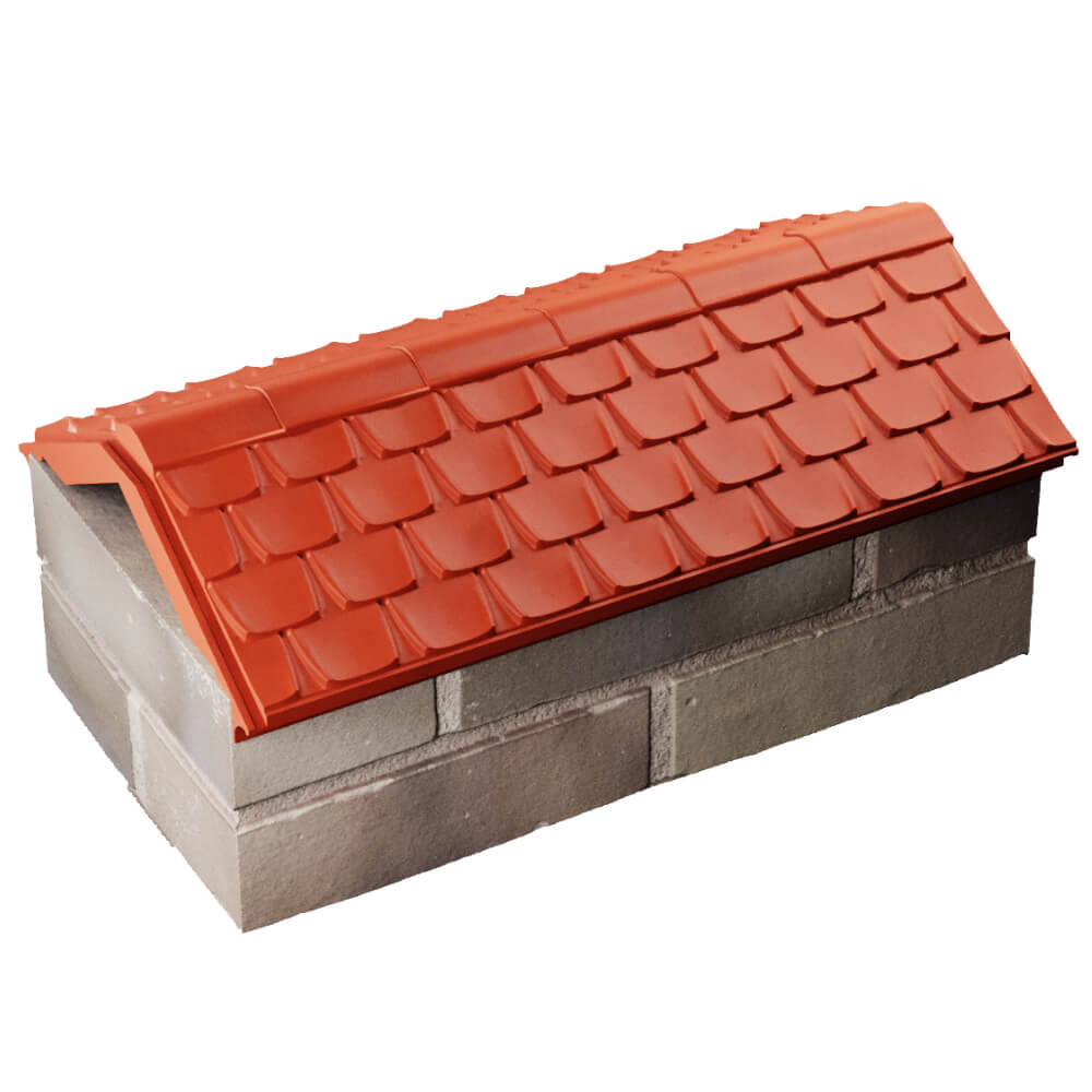 Парапет Zking Эльбрус Красный с посадкой на 1 кирпич (255мм) в Астрахани фото