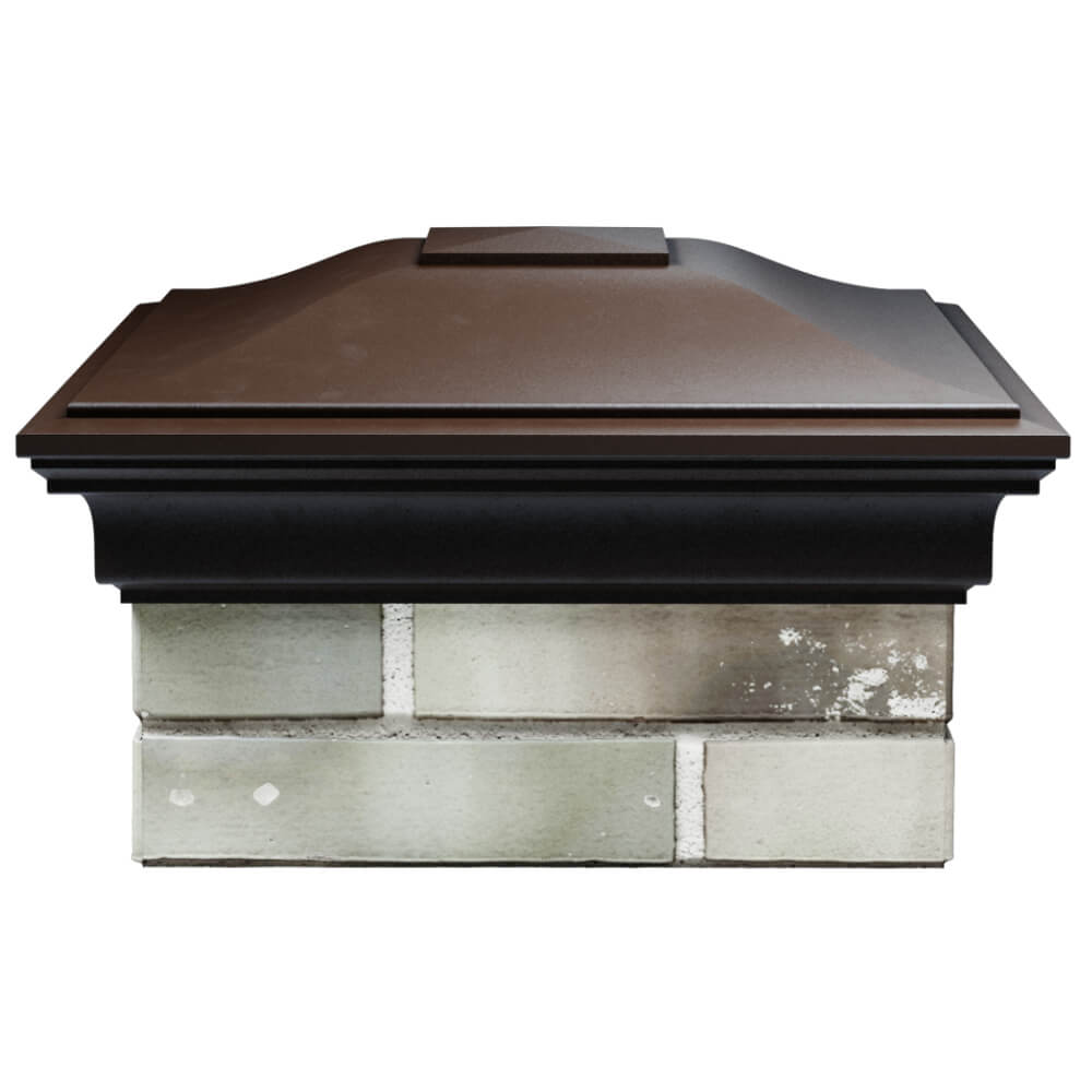 Колпак Zking Монблан Коричневый на столб 1.5х1.5 кирпича (385х385мм) Астрахань фото