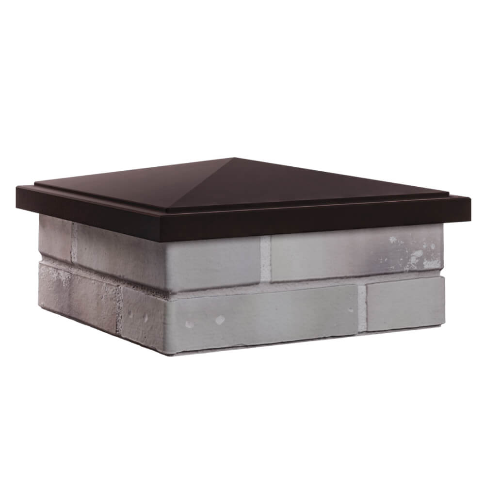 Колпак Zking БонаМоно Коричневый на столб 1.5х1.5 кирпича (385х385, 400х400мм) в Астрахани фото