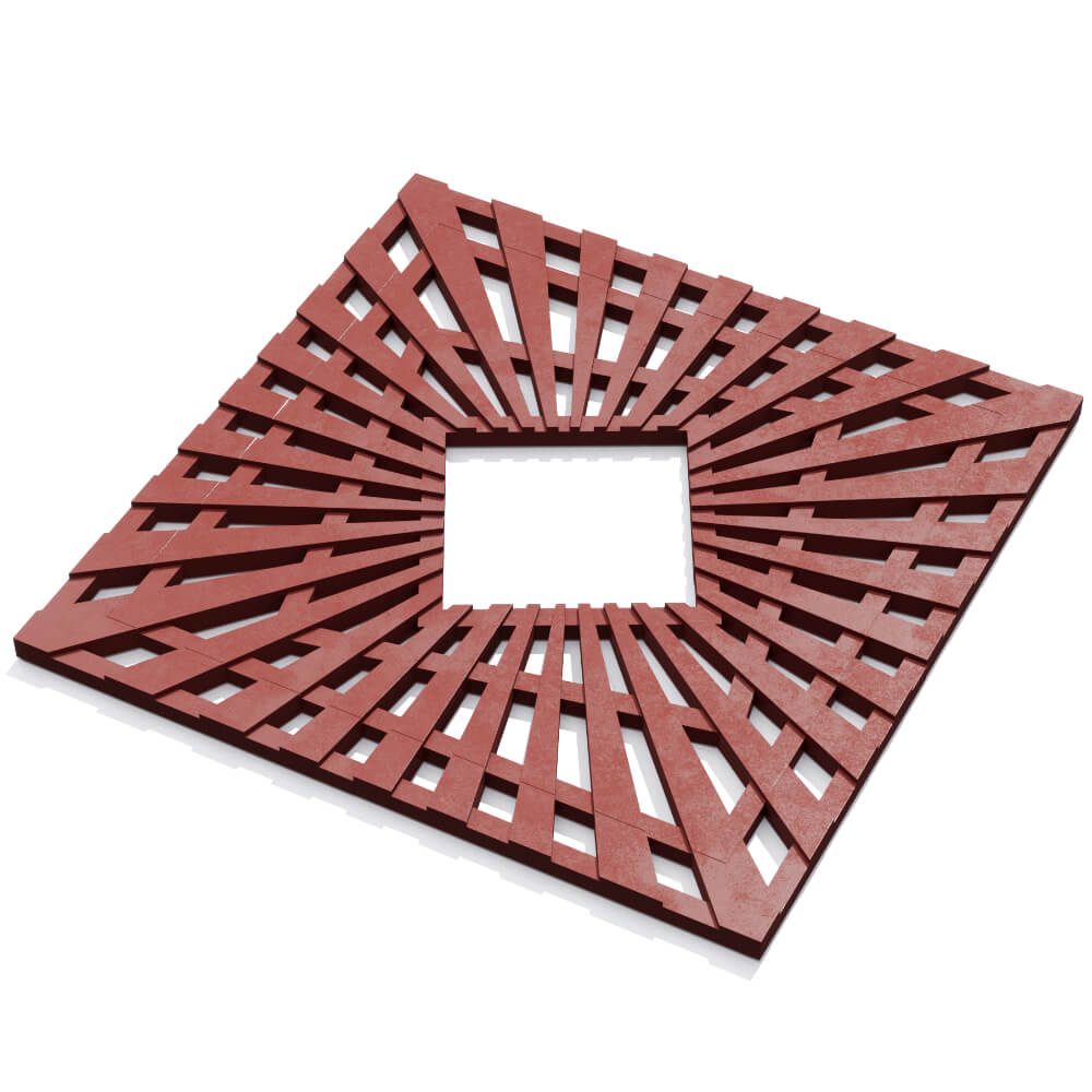 Приствольная решетка для дерева ZKING ATMOSPHERE 1.2х1.2м Красная в Астрахани фото