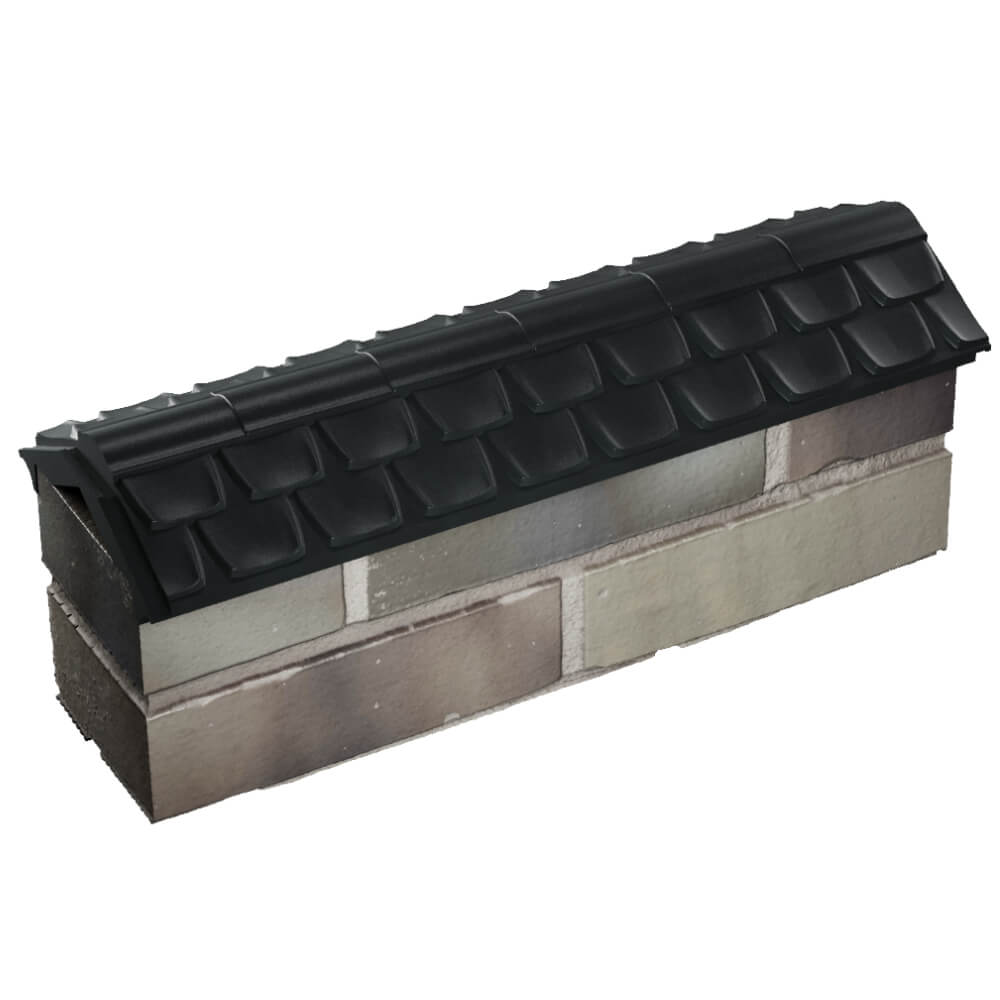 Парапет Zking Эльбрус Черный с посадкой на 0.5 кирпича (130мм) в Астрахани фото