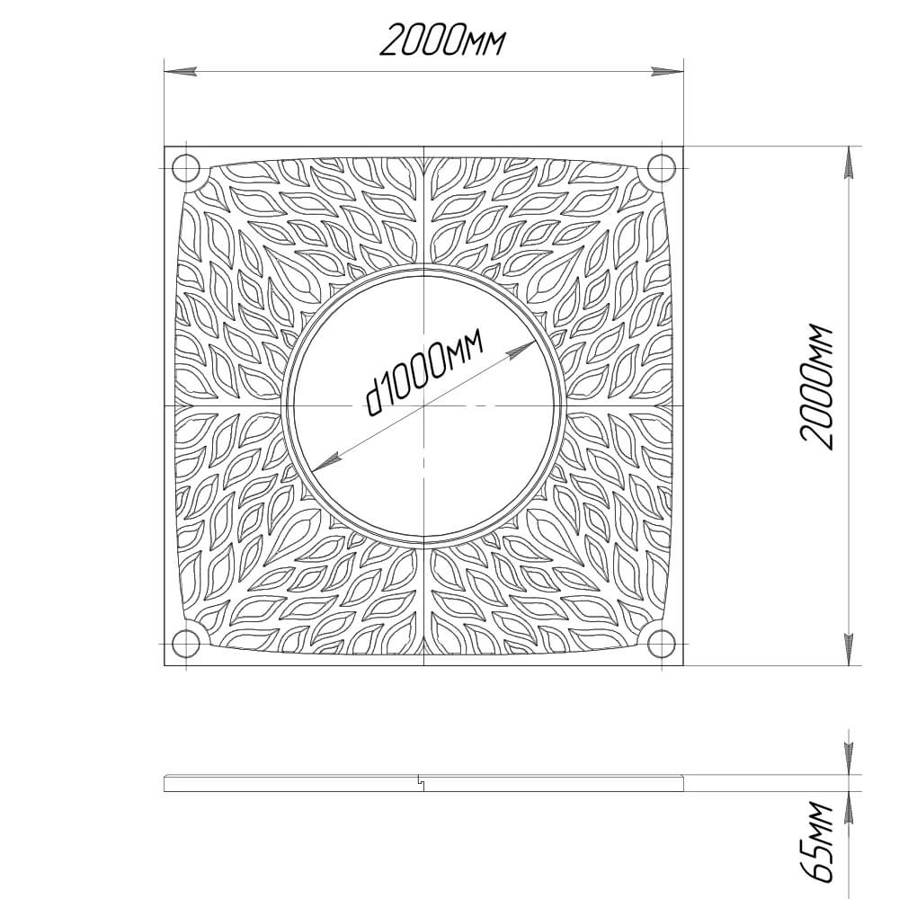 Приствольная решетка для дерева ZKING CRUST 2х2м Черная в Астрахани фото