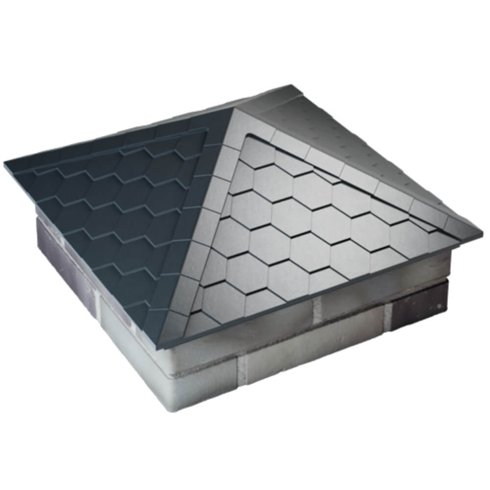 Колпак Zking Эверест Серый на столб 2х2 кирпича (535х535мм) Астрахань фото