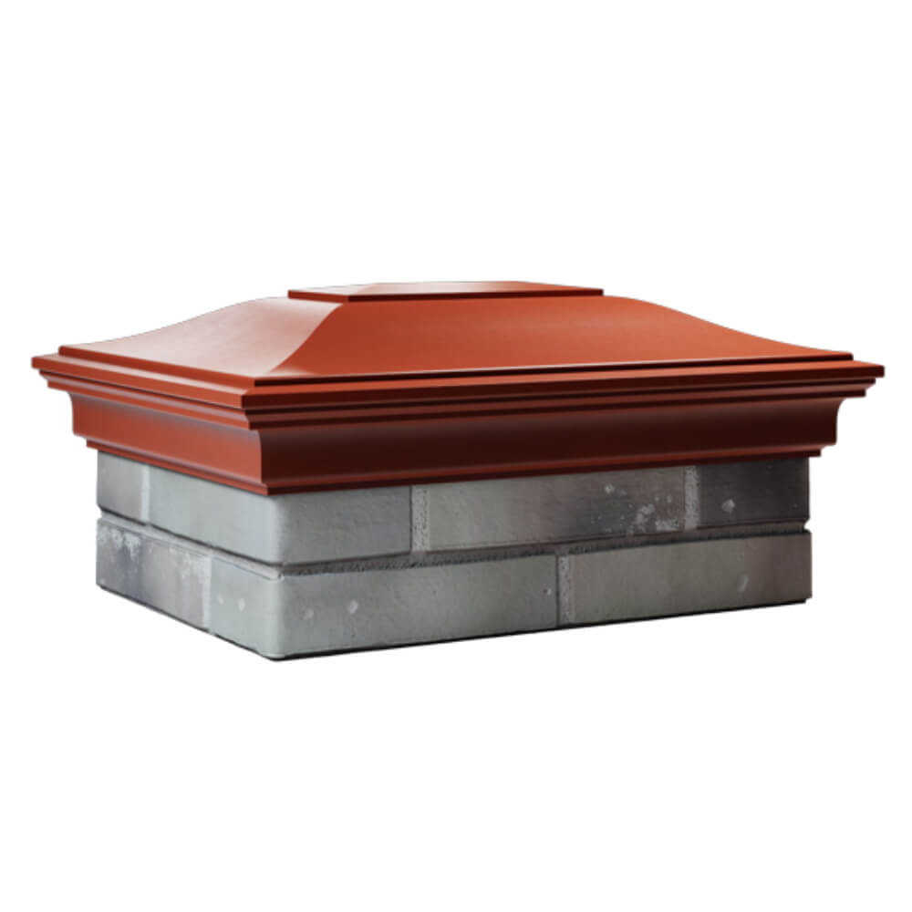 Колпак Zking Монблан Красный на столб 2х1.5 кирпича (515х385мм) в Астрахани фото