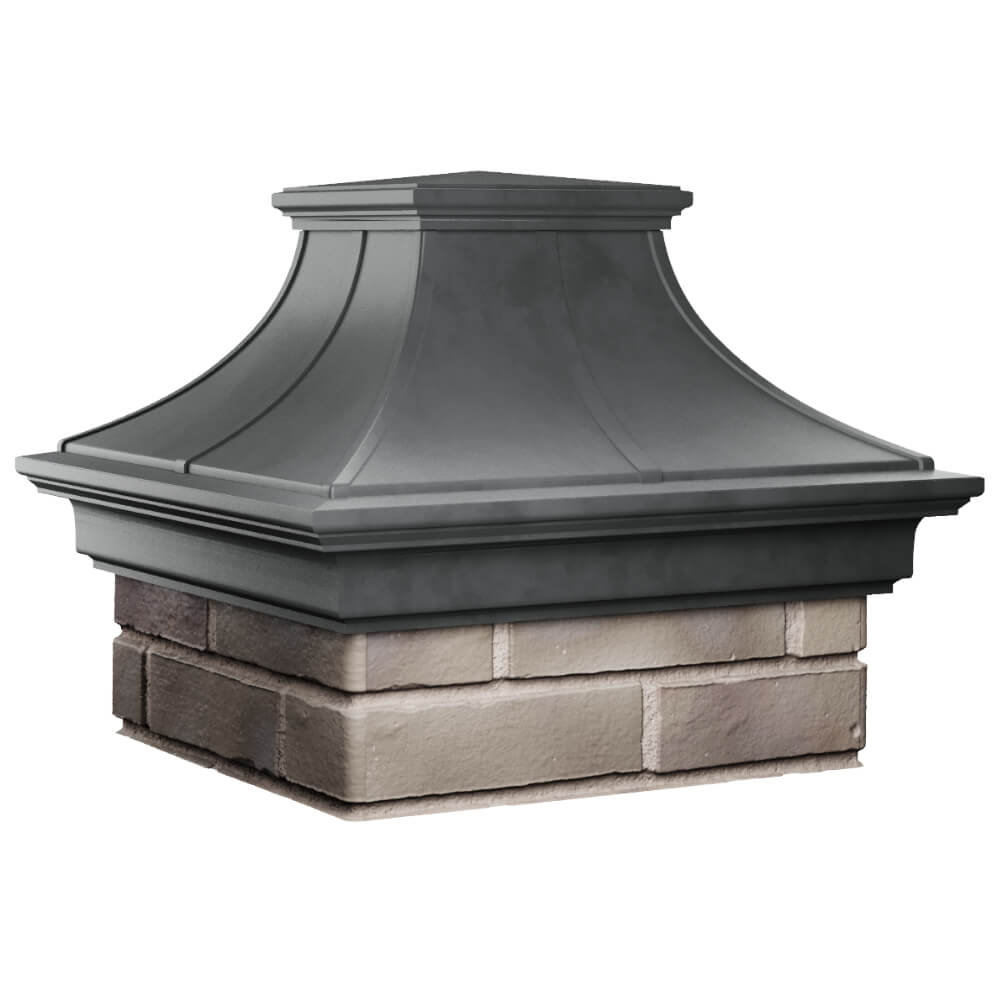 Колпак Zking Монблан Премиум Серый на столб 1.5х1.5 кирпича (385х385мм) в Астрахани фото