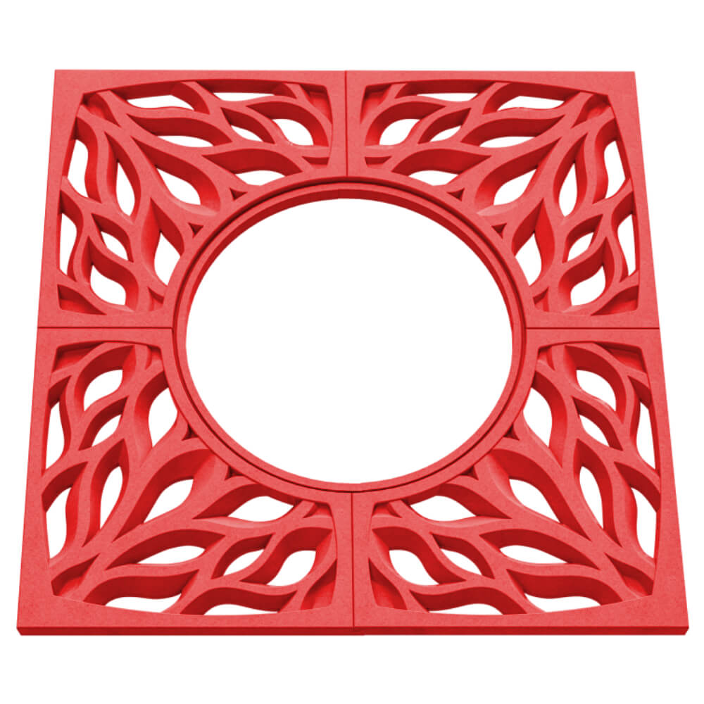 Приствольная решетка для дерева ZKING CRUST 1.2х1.2м Красная в Астрахани фото