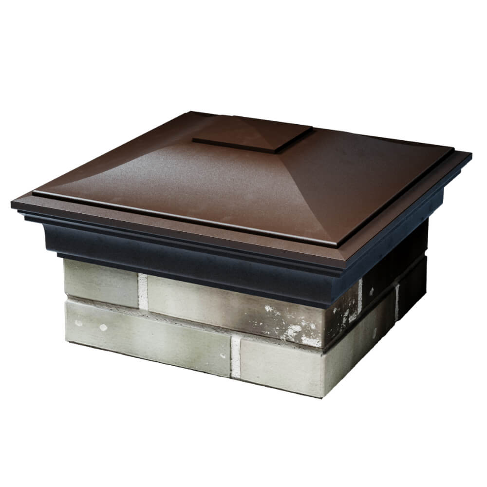 Колпак Zking Монблан Коричневый на столб 1.5х1.5 кирпича (385х385мм) в Астрахани фото