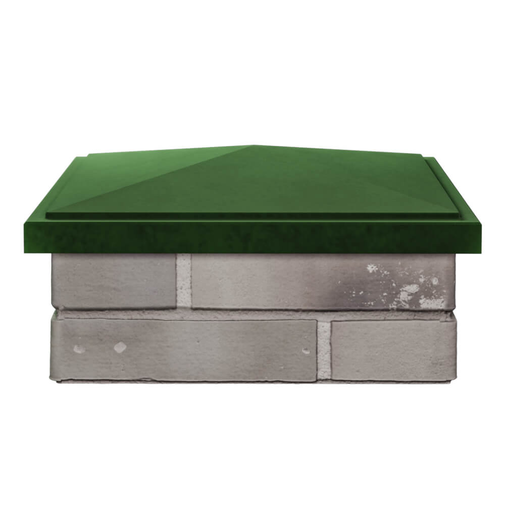 Колпак Zking БонаМоно Зеленый на столб 1.5х1.5 кирпича (385х385, 400х400мм) Астрахань фото