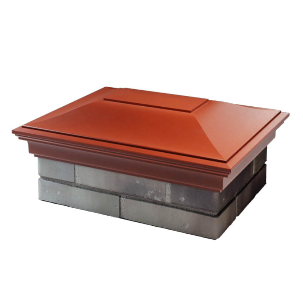 Колпак Zking Монблан Красный на столб 2х1.5 кирпича (515х385мм) в Астрахани фото