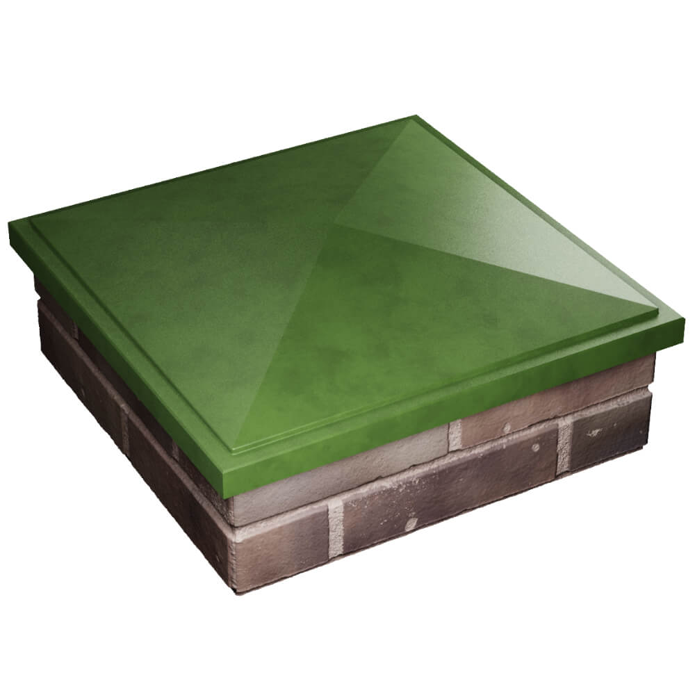 Колпак Zking БонаМоно Зеленый на столб 2х2 кирпича (515х515, 530х530мм) в Астрахани фото