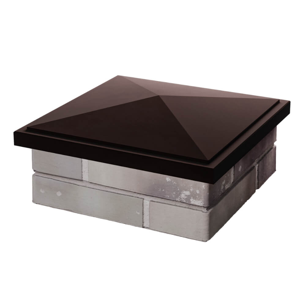 Колпак Zking БонаМоно Коричневый на столб 1.5х1.5 кирпича (385х385, 400х400мм) в Астрахани фото