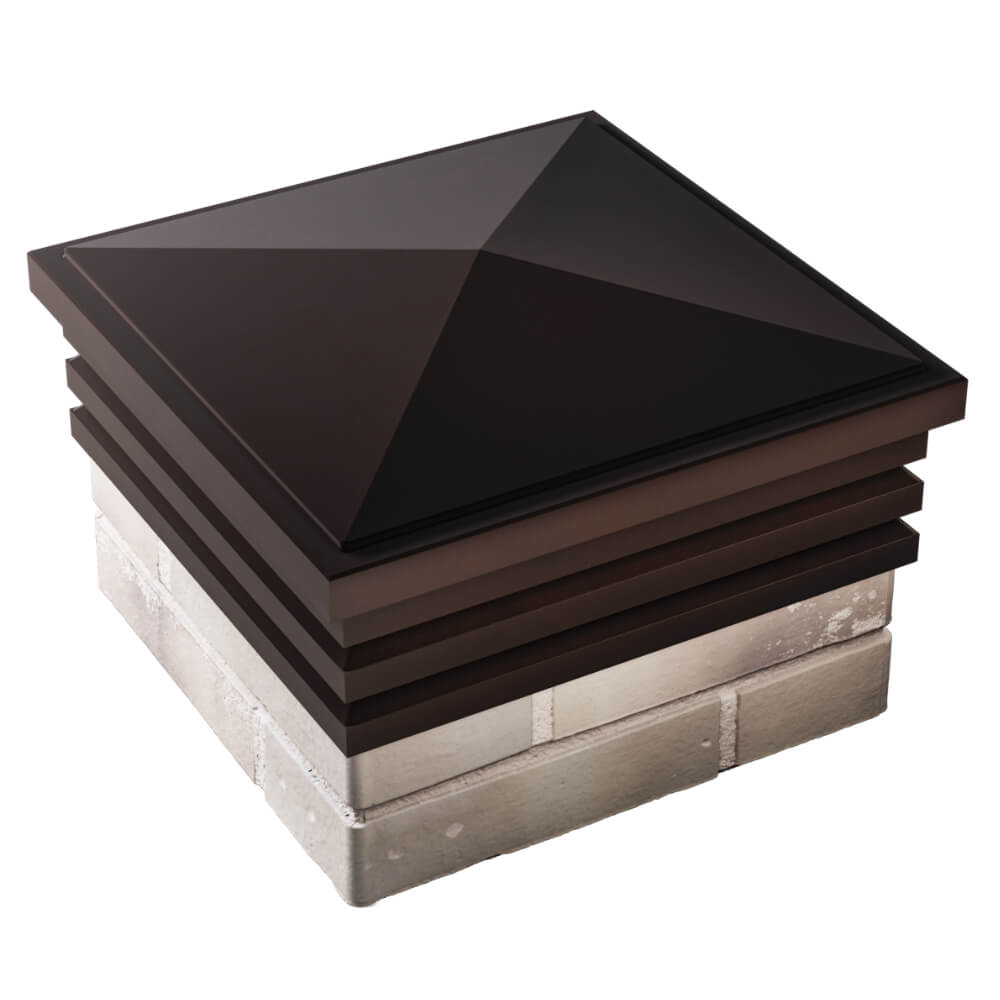 Колпак Zking Бона ХайТек Коричневый на столб 1.5х1.5 кирпича (385х385мм) в Астрахани фото