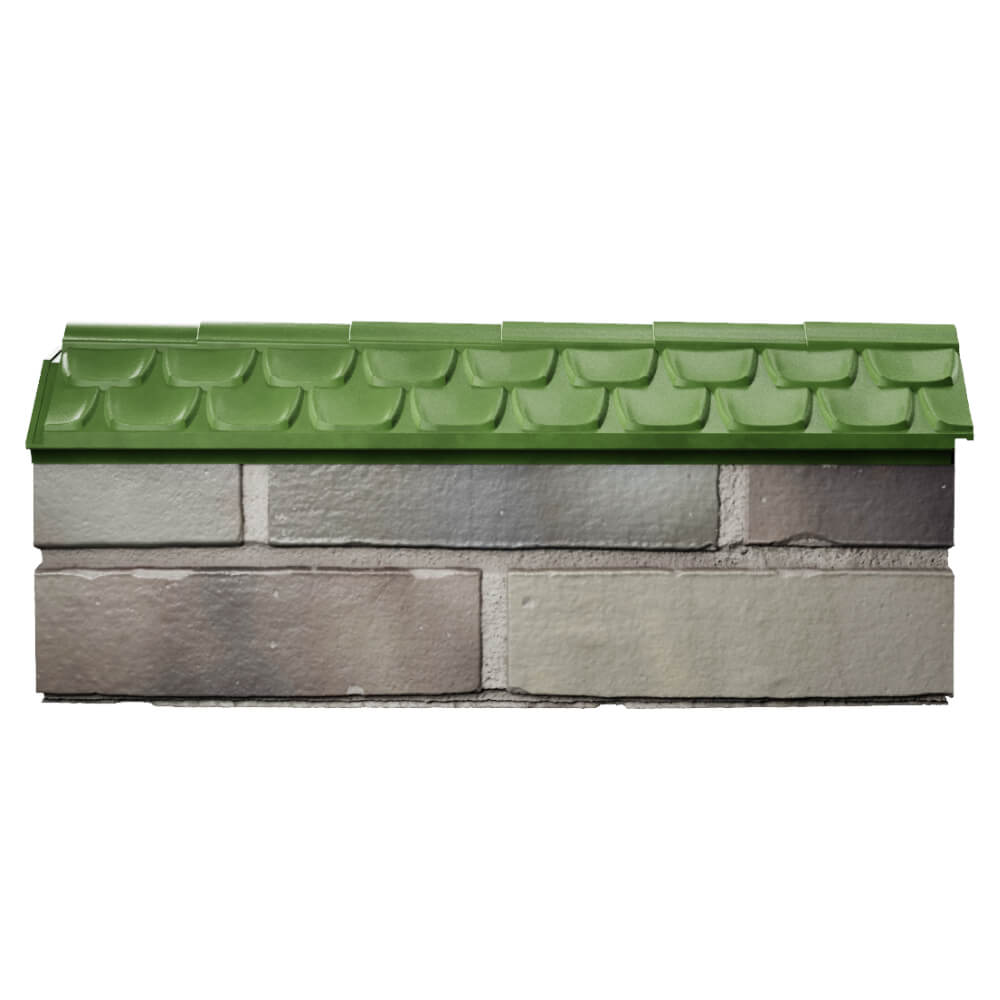 Парапет Zking Эльбрус Зеленый с посадкой на 0.5 кирпича (130мм) в Астрахани фото