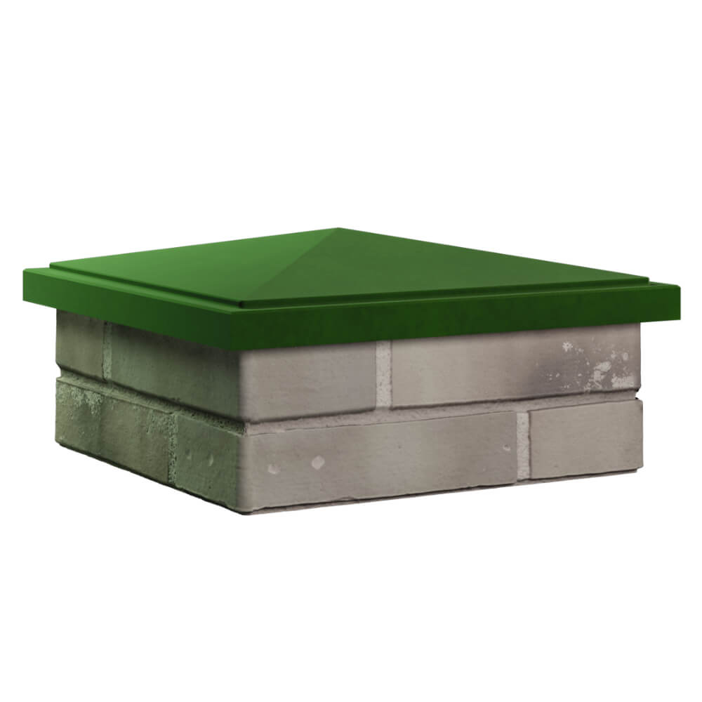 Колпак Zking БонаМоно Зеленый на столб 1.5х1.5 кирпича (385х385, 400х400мм) в Астрахани фото