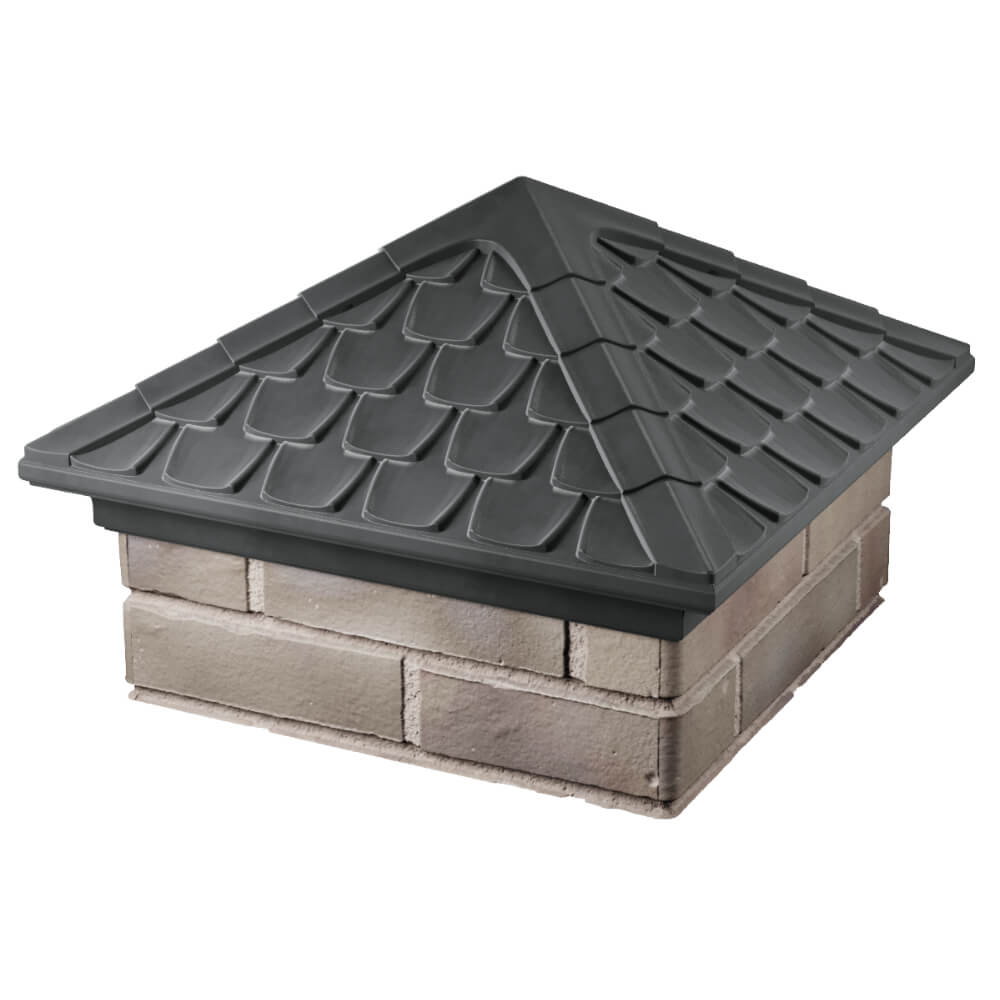 Колпак Zking Эльбрус Серый на столб 1.5х1.5 кирпича (385х385мм) в Астрахани фото