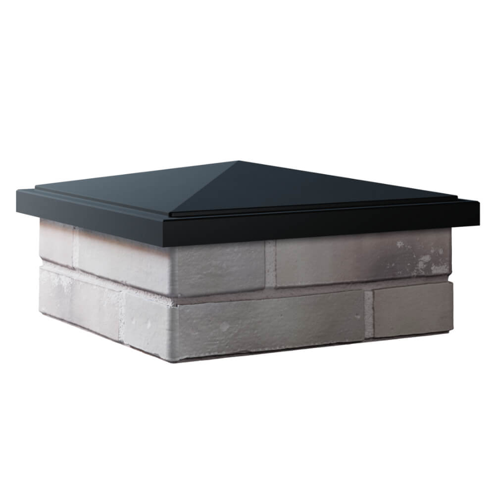 Колпак Zking БонаМоно Черный на столб 1.5х1.5 кирпича (385х385, 400х400мм) в Астрахани фото