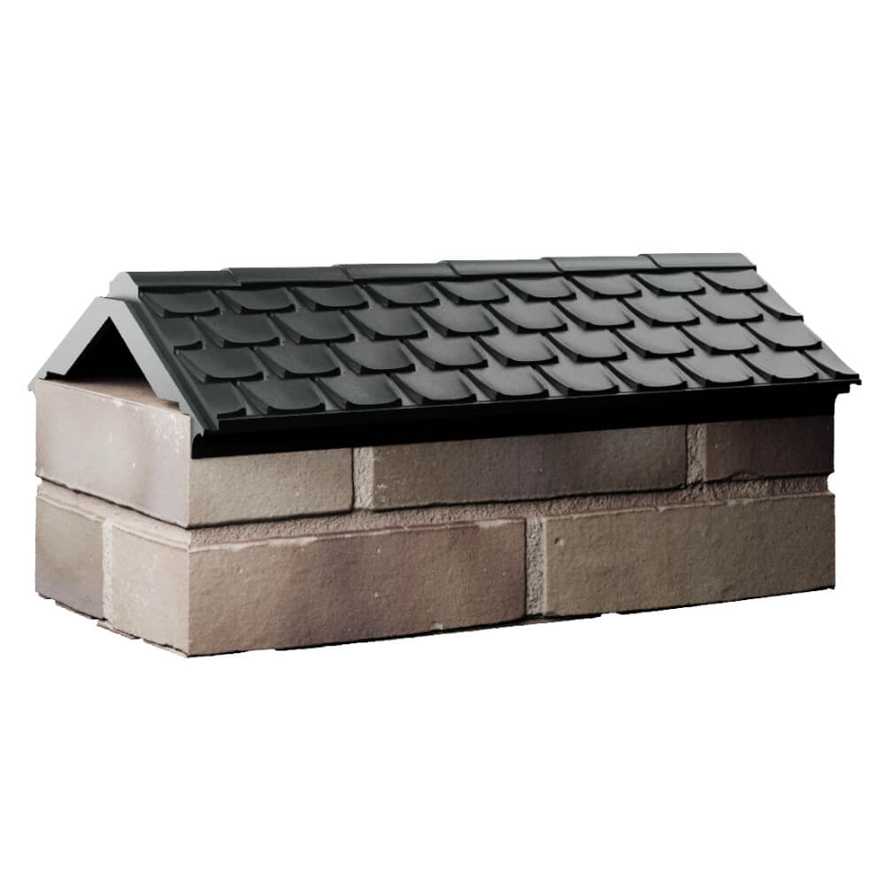 Парапет Zking Эльбрус Черный с посадкой на 1 кирпич (255мм) Астрахань фото