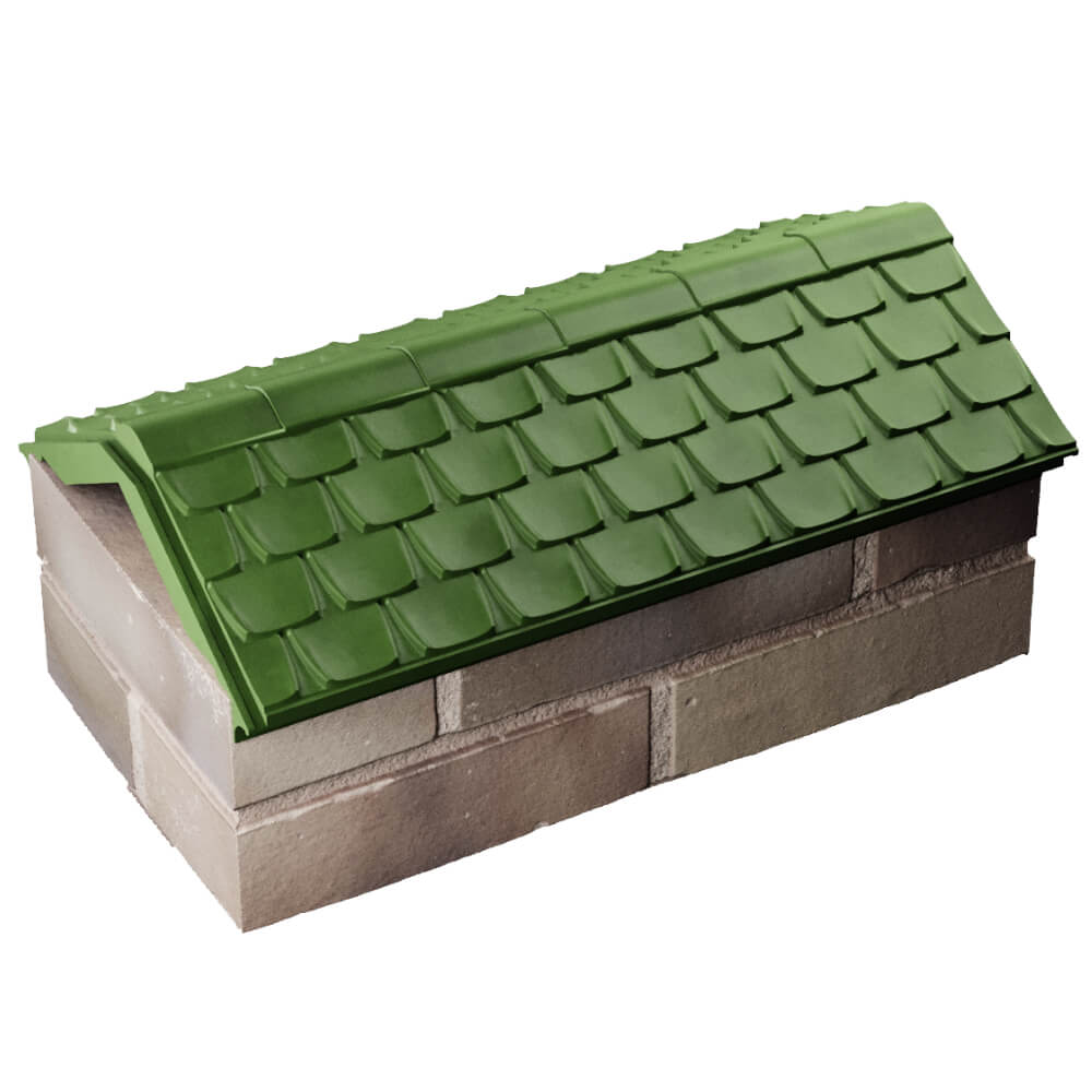 Парапет Zking Эльбрус Зеленый с посадкой на 1 кирпич (255мм) в Астрахани фото
