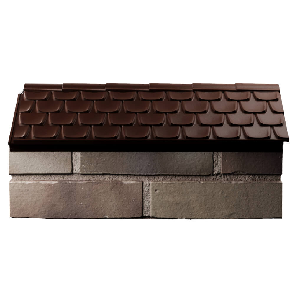 Парапет Zking Эльбрус Коричневый с посадкой на 1 кирпич (255мм) в Астрахани фото
