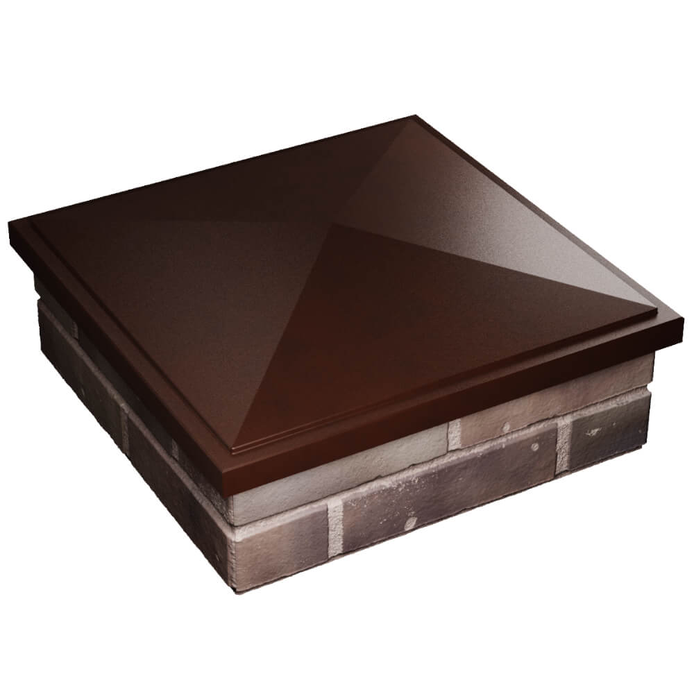 Колпак Zking БонаМоно Коричневый на столб 2х2 кирпича (515х515, 530х530мм) в Астрахани фото