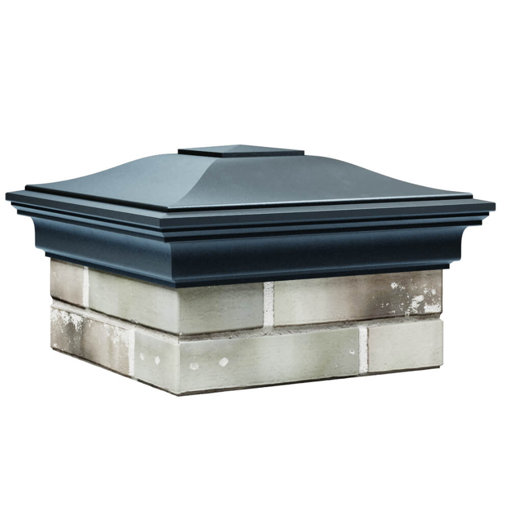 Колпак Zking Монблан Серый на столб 1.5х1.5 кирпича (385х385мм) в Астрахани фото