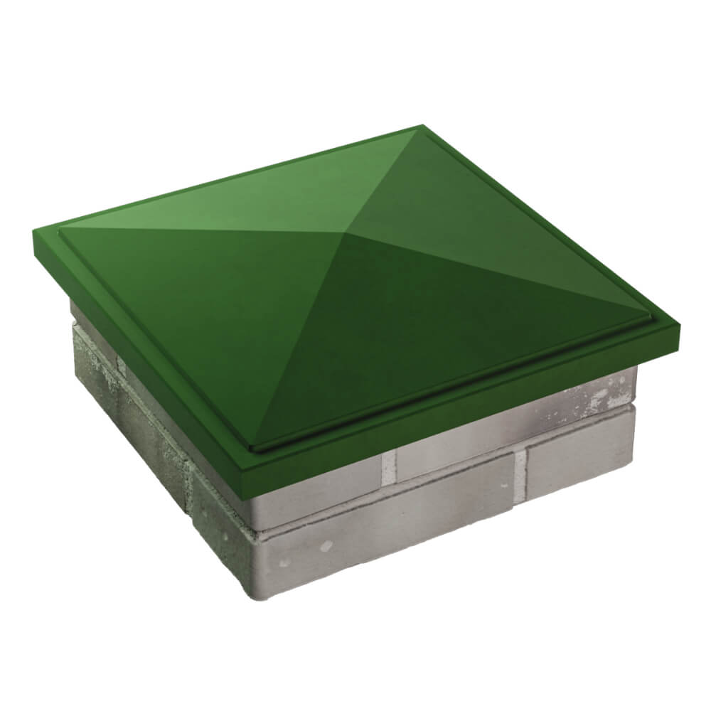 Колпак Zking БонаМоно Зеленый на столб 1.5х1.5 кирпича (385х385, 400х400мм) в Астрахани фото