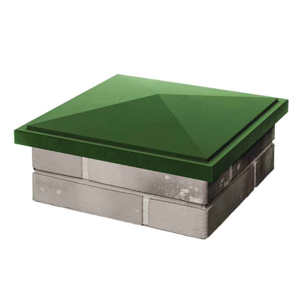 Колпак Zking БонаМоно Зеленый на столб 1.5х1.5 кирпича (385х385, 400х400мм) в Астрахани фото