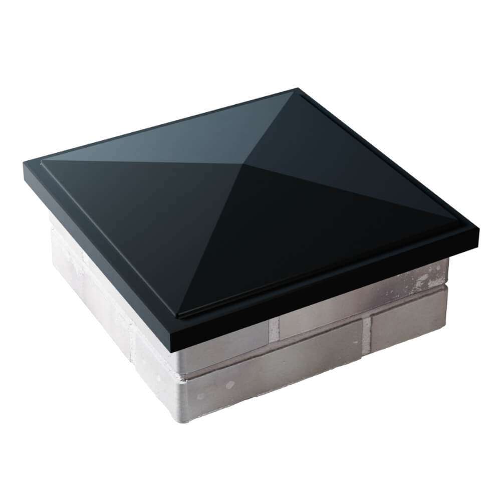 Колпак Zking БонаМоно Черный на столб 1.5х1.5 кирпича (385х385, 400х400мм) в Астрахани фото