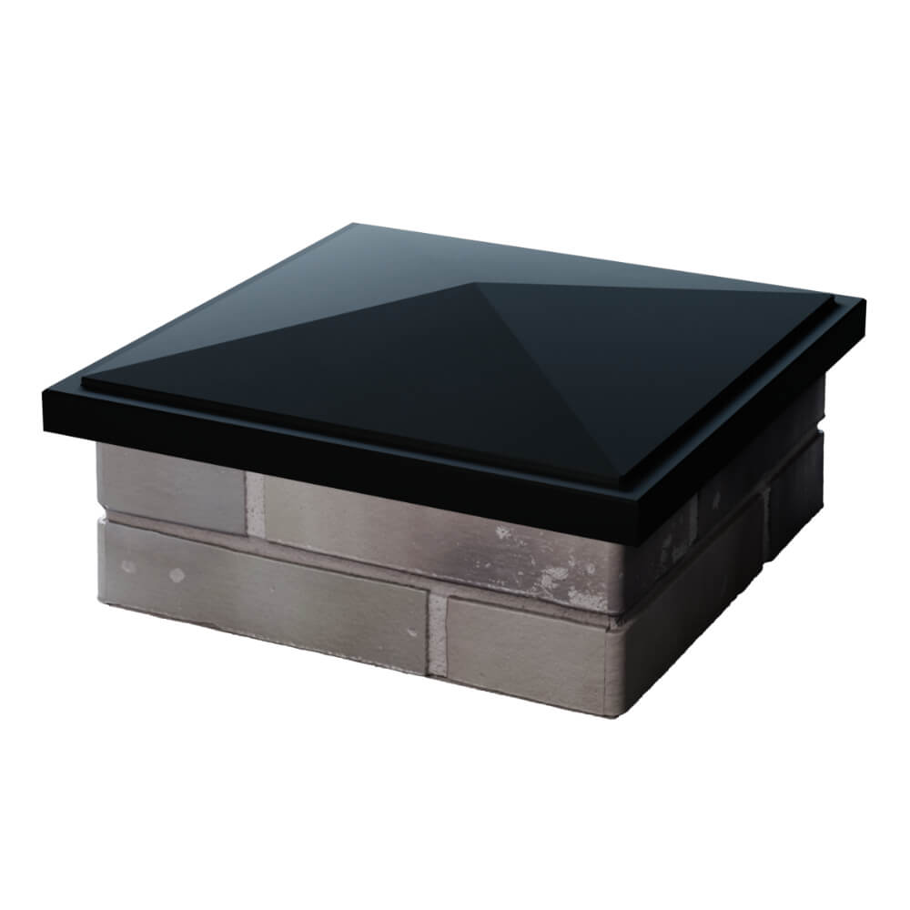 Колпак Zking БонаМоно Черный на столб 1.5х1.5 кирпича (385х385, 400х400мм) в Астрахани фото