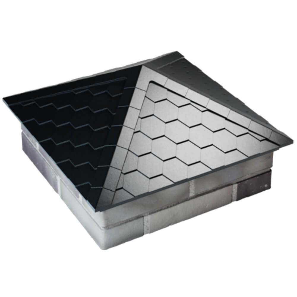 Колпак Zking Эверест Черный на столб 2х2 кирпича (535х535мм) Астрахань фото