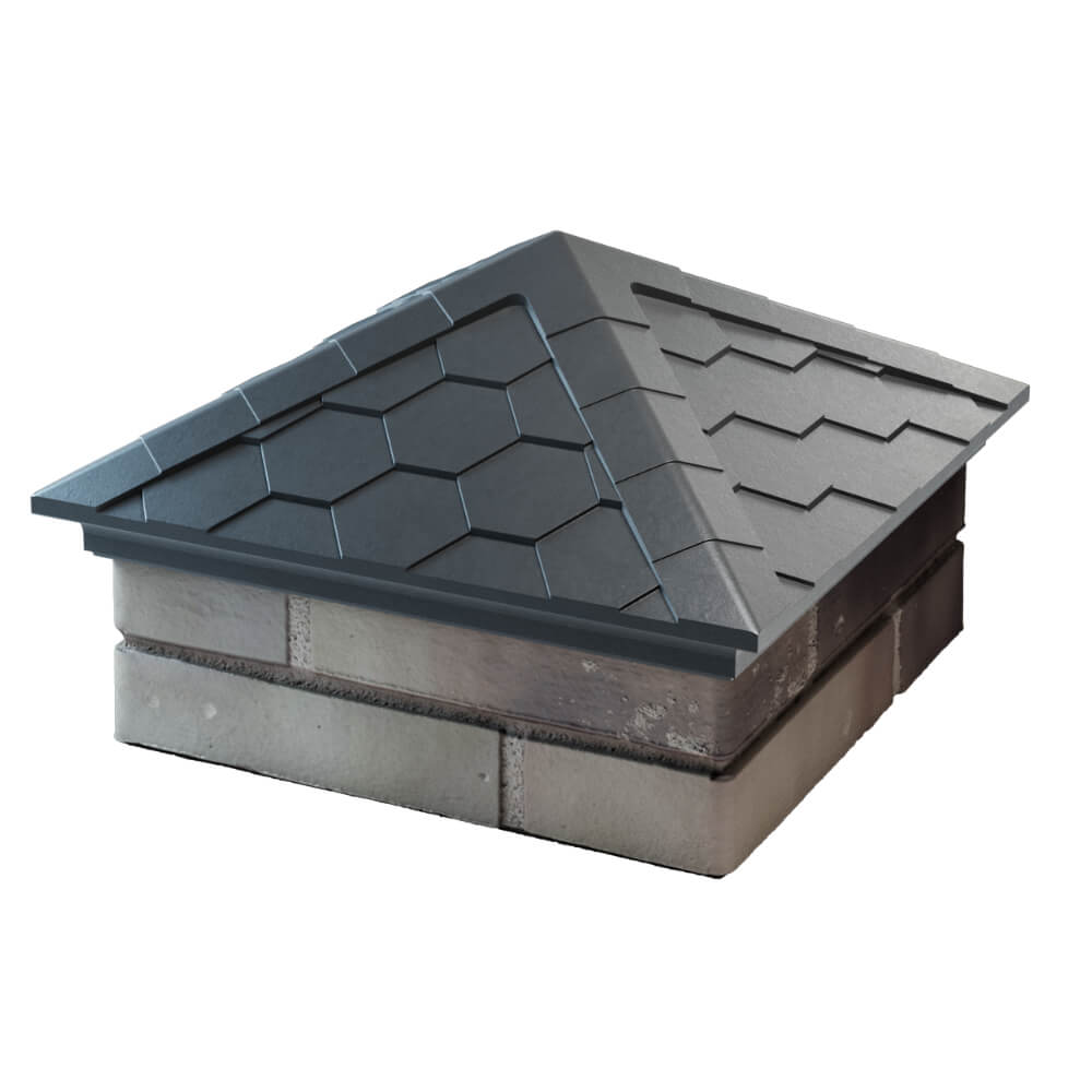 Колпак Zking Эверест Серый на столб 1.5х1.5 кирпича (390х390мм) в Астрахани фото